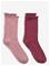 Mango 2 Pack Ribbed Socks - Pink - L – kuva 4