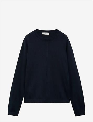 MANGO Decorative Seams Cotton Sweater - NAVY - 7-8