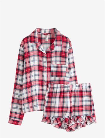 LINDEX Pyjamassæt I Fløjl - OFF WHITE - 128