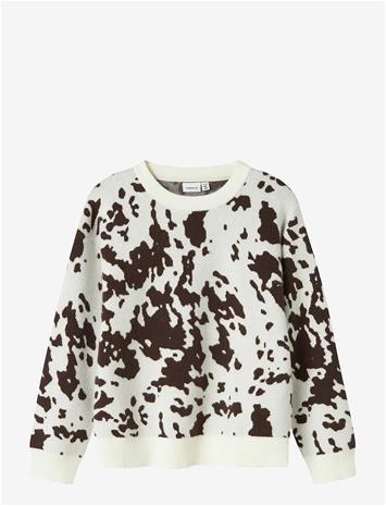 NAME IT Nkforkide Ls Knit Box - SEAL BROWN - 116