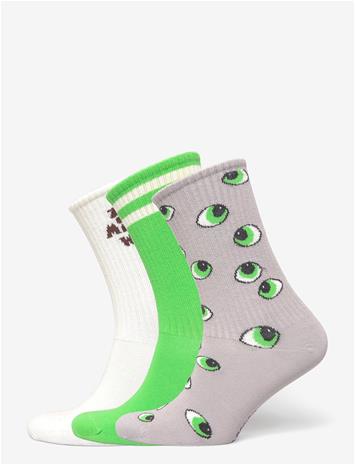 MINI RODINI Eyes 3-Pack Socks - MULTI - 20/23