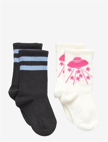 MINI RODINI Ufo 2-Pack Baby Socks - MULTI - 16/19 – kuva 2/2