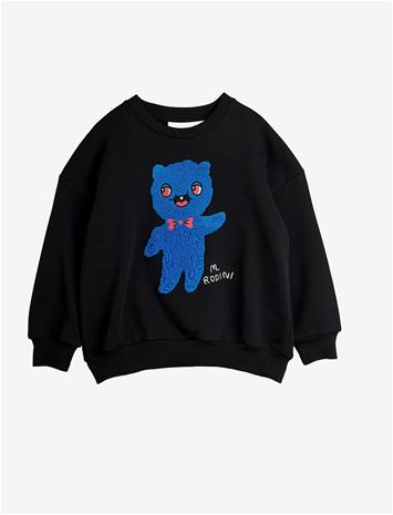 MINI RODINI Alien Chenille Sweatshirt - BLACK - 104/110