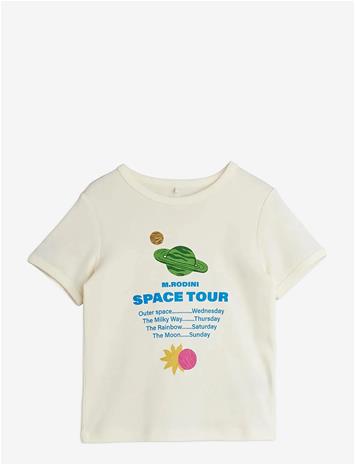 MINI RODINI Space Tour Regular Sp Ss Tee - OFF-WHITE - 104/110