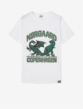 MADS NØRGAARD Printed Tee Thorlino Tee - WHITE - 164