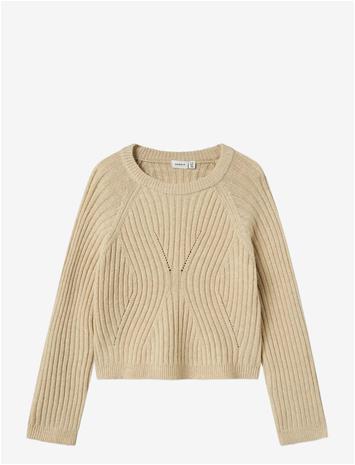 NAME IT Nkfrikine Ls Short Knit Pullover Pb - DOESKIN - 116