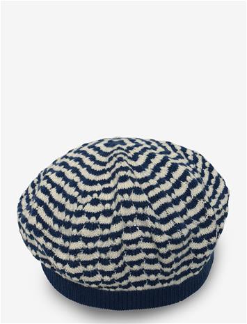 FUB Beret - DEEP INDIGO/ECRU - 100/120