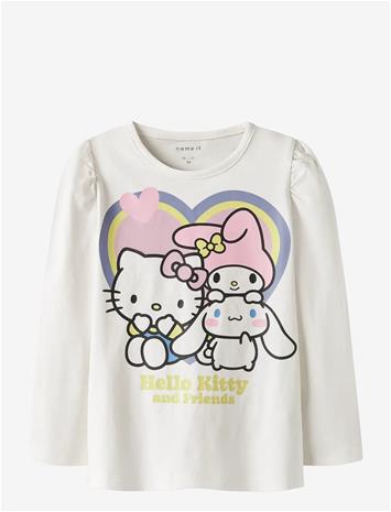 NAME IT Nmfduri Hellok Ls Top Box Sky - CLOUD DANCER - 116