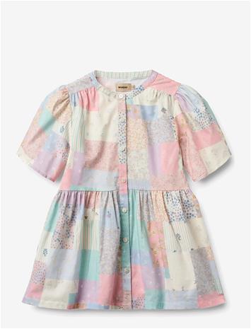 WHEAT Dress S/S Annabell - PATCHWORK FLOWERS - 128