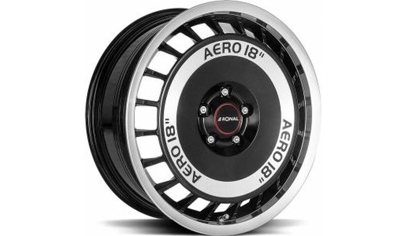 RONAL R50 AERO Black front cut 8x18 5/100 ET35 B68 – kuva 1/1