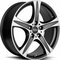 RONAL R55 SUV Matt Black Front Cut 8.5x18 5/108 ET45 B76 – kuva 1