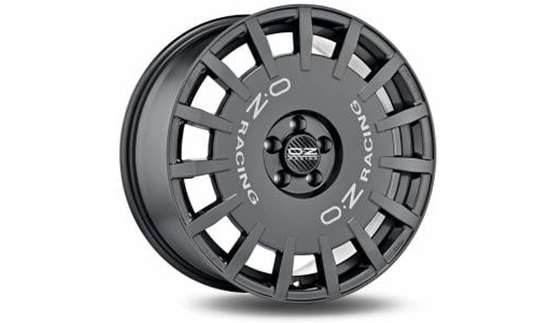 OZ Rally Racing Dark Graphite Silver Lettering 8x17 5/112 ET35 B75 – kuva 1/1