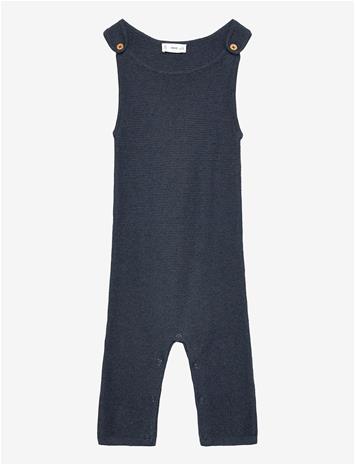 MANGO Knitted Long Jumpsuit - GREEN - 9-12M