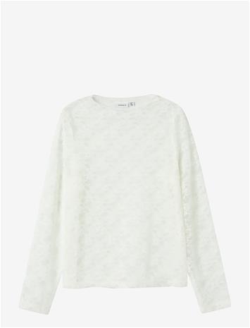 NAME IT Nkfnace Ls Top - CLOUD DANCER - 116