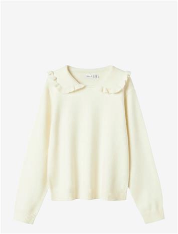 NAME IT Nkfnelia Ls Knit - CLOUD DANCER - 116 – kuva 2/2