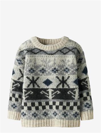 NAME IT Nmmoddur Ls Knit - CLOUD DANCER - 104 – kuva 2/2