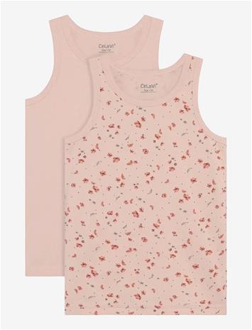 CELAVI Undershirt 2-Pack - SEPIA ROSE - 80