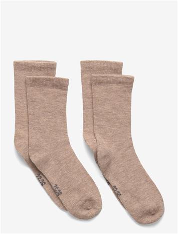 MINYMO Baby Wool Socks (2-Pack) - SILVER MINK - 15\18