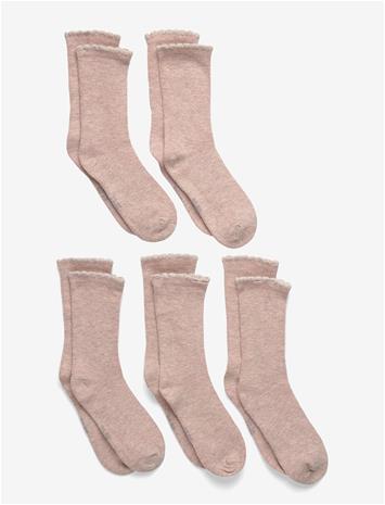 MINYMO Wool Socks 5-Pack Solid - BURNISHED LILAC - 15\18