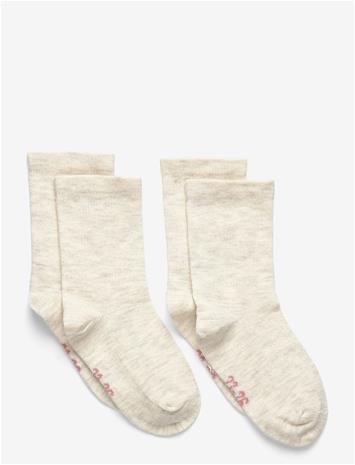 MINYMO Perfect Basic Socks (2-Pack) - SILVER BIRCH MELANGE - 31\34