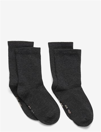 MINYMO Perfect Basic Socks (2-Pack) - FORGED IRON MELANGE - 19\22