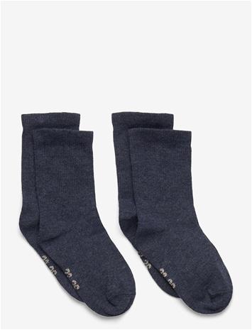 MINYMO Perfect Basic Socks (2-Pack) - BLUE NIGHTS MELANGE - 19\22