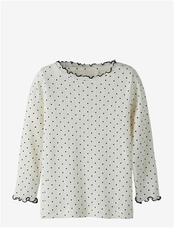 NAME IT Nmftania Ls Slim Top - CLOUD DANCER - 110