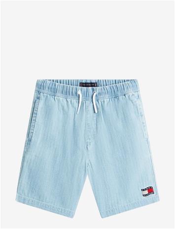 TOMMY HILFIGER Wavy Flag Herringbone Short - DENIM MEDIUM - 176