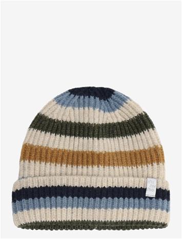 MINYMO Striped Knit Hat - BEETLE - 52