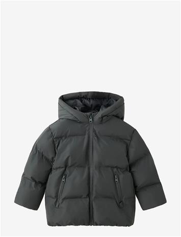 MANGO Hood Puffer Coat - CHARCOAL - 92