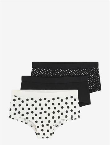 LINDEX 3-Pack Hipster Briefs - BLACK - 146/152