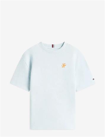 TOMMY HILFIGER Th Script Jersey Twill T-Shirt - KEEPSAKE BLUE - 122 – kuva 2/2