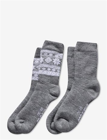 ALPACASOCKS&CO Winter Alpaca Kids 2-Pack - ARGENTO SUPERBIANCO/ARGENTO SOLID - 37-39 – kuva 2/2