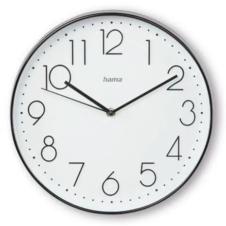 Hama Corsica Wall Clock 30 cm Black/White