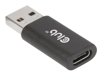 Club 3D 3.2 Gen1 USB-A - USB-C -sovitin, musta