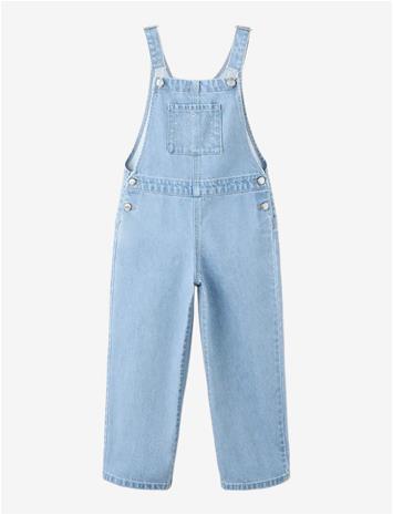 MANGO Embroidered Denim Dungarees - OPEN BLUE - 116