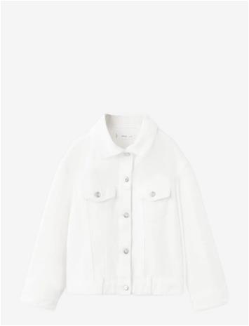 MANGO Basic Denim Jacket - WHITE - 134