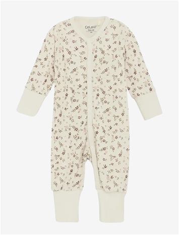 CELAVI Jumpsuit Ls - Aop - MARRON - 90