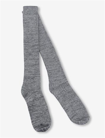 MP DENMARK Megan Knee Socks - GREY MELANGE - 37/39