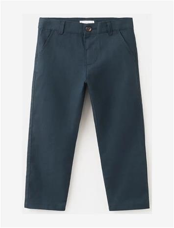 MANGO Straight Linen-Blend Trousers - NAVY - 98