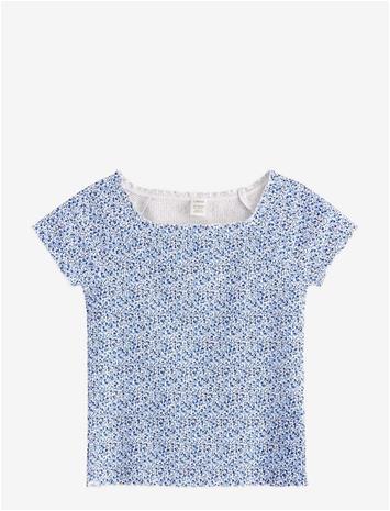 LINDEX Ribbed Top - LIGHT BLUE - 128