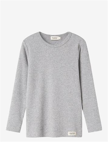 MARMAR COPENHAGEN Plain Tee Ls - LIGHT GREY MELANGE - 110