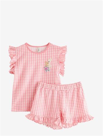 LINDEX Pyjama Set In Gingham - PINK - 110/116