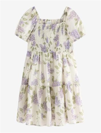 LINDEX Dress With Smock - WHITE - 92