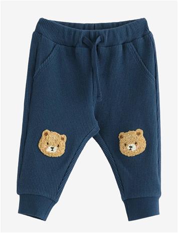 LINDEX Waffled Joggers - DARK BLUE - 74