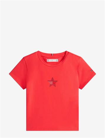 TOMMY HILFIGER Star Flag Tee Ss - RED ALERT - 122