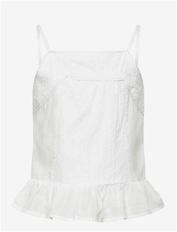 NAME IT Nkfhermala Strap Top - BRIGHT WHITE - 134-140