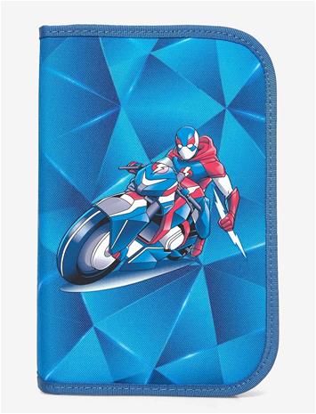 Beckmann Norway Single Section Pencil Case With Content, Blue Lightning - Blue - ONE SIZE