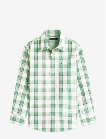 TOMMY HILFIGER Stretch Poplin Check Shirt Ls - MULTI COLOUR CHECK - 122