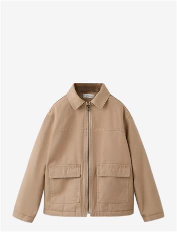 MANGO Twill Jacket With Pockets - LIGHT BEIGE - 146 – kuva 2/2